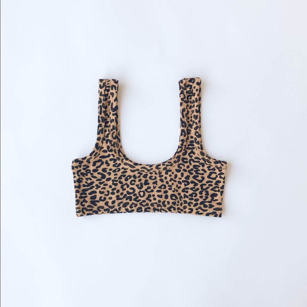 Arq wide strap bra, leopard